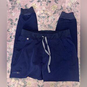 Figs Navy Joggers with Gray Accents